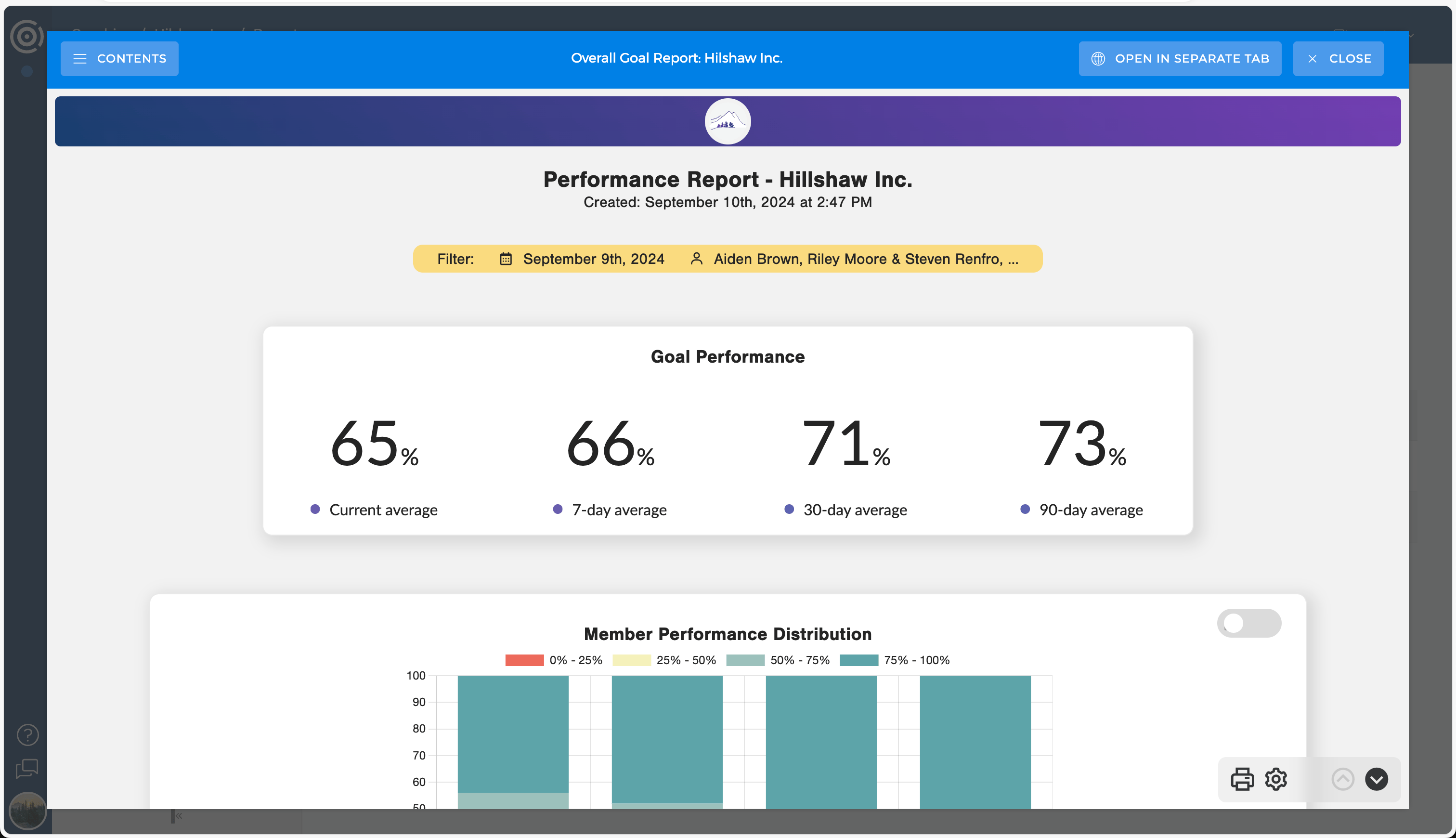 Goalify Goal Report